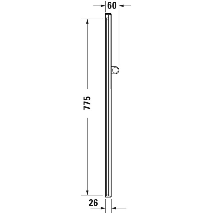 Drążek prysznicowy 810mm Duravit - Czarny Mat