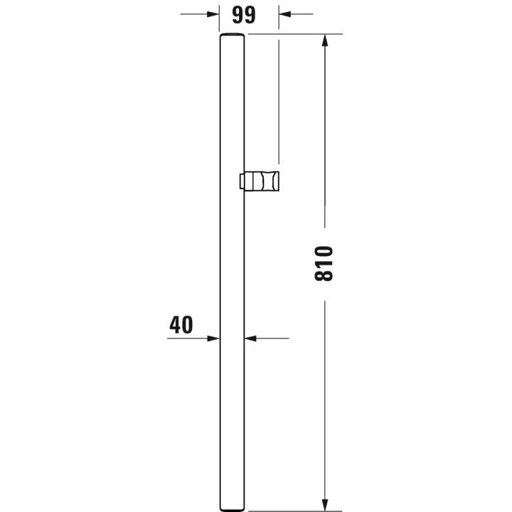 Drążek prysznicowy 810mm Duravit - Chrom/Biały błyszczący