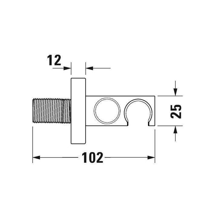 Przyłącze ścienne do węża Duravit - Brązowy szczotkowany