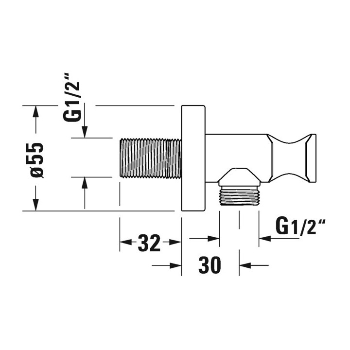 Przyłącze ścienne do węża Duravit - Brązowy szczotkowany
