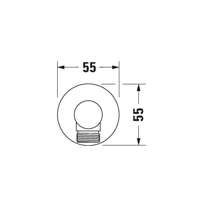 Przyłącze ścienne do węża Duravit - Stal nierdzewna szczotkowana