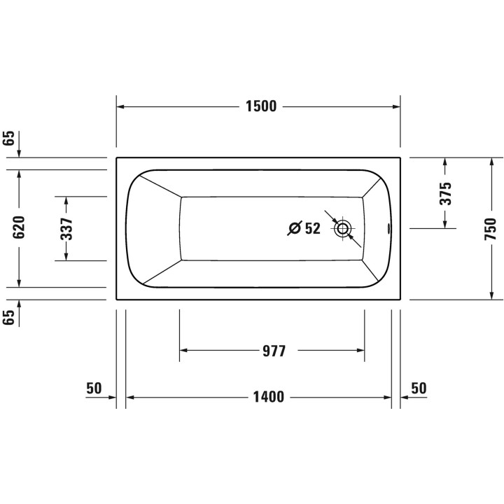 Wanna z hydromasażem 150x75cm, Qatego Combi-System P -  Biały