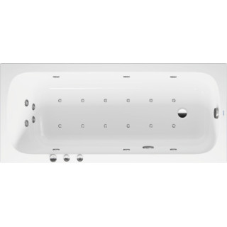 Wanna z hydromasażem 170x75cm, Duravit Qatego, Combi-System P - Biała