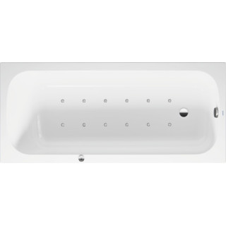 Wanna z hydromasażem 180x80cm, Duravit Qatego, Air-System - Biała