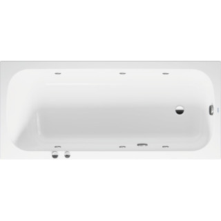 Wanna z hydromasażem 180x80cm, Duravit Qatego, Jet-System - Biała