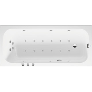 Wanna z hydromasażem 180x80cm, Duravit Qatego, Combi-System P - Biała