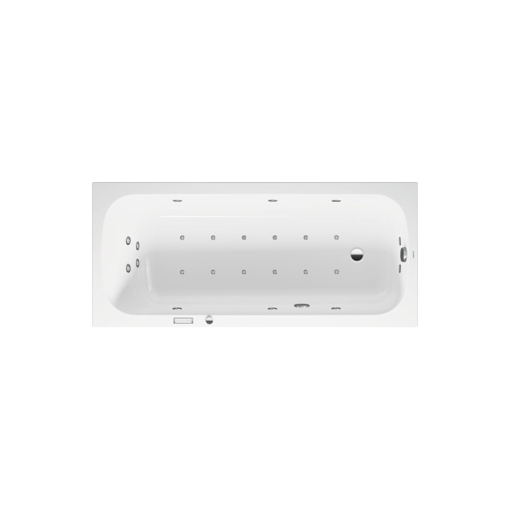 Wanna z hydromasażem 180x80cm, Duravit Qatego, Combi-System E - Biała