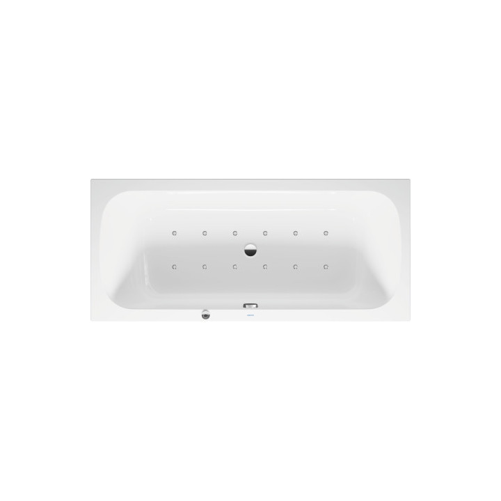 Wanna z hydromasażem 180x80cm, Duravit Qatego, Air-System - Biała