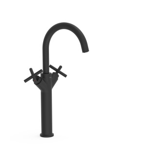 Bateria dwuuchwytowa XXL umywalkowa, TRES MONTBLANC - Czerń Matowa 