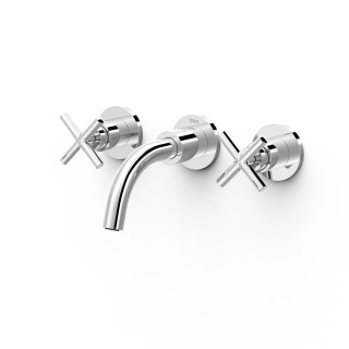 Bateria dwuuchwytowa podtynkowa umywalkowa, TRES MONTBLANC - Chrom