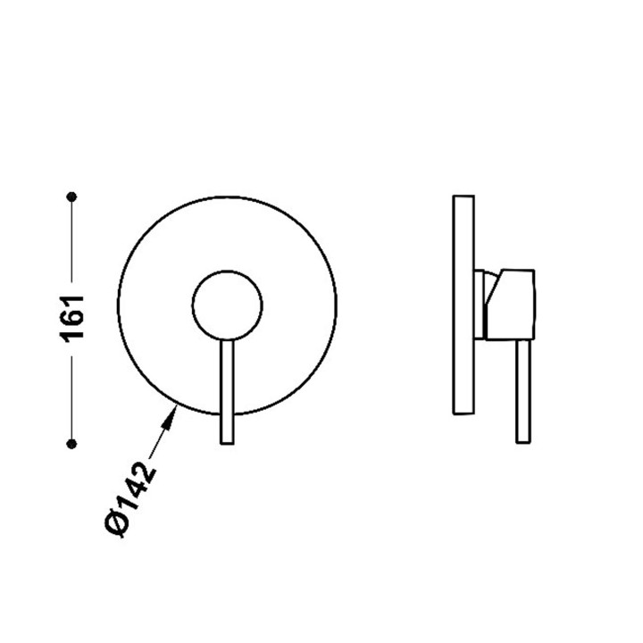 Maskownica do wpuszczanego korpusu 1-drożnego Rapid-box - 24-K Różowe Złoto
