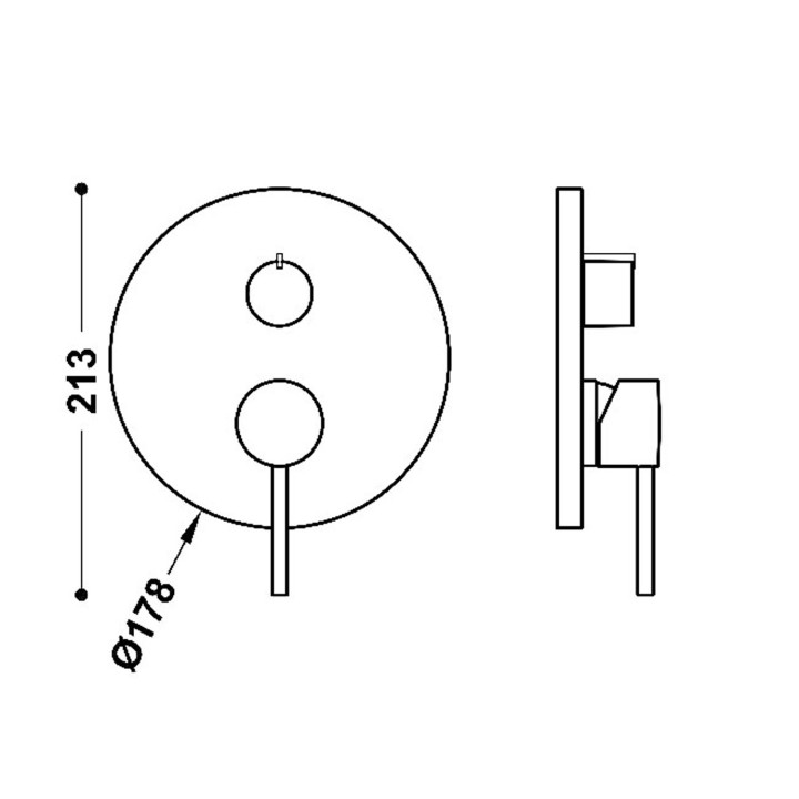 Maskownica do wpuszczanego korpusu 2-drożnego Rapid-box - 24-K Złoto