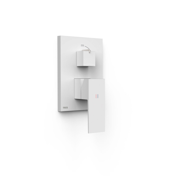 Maskownica do wpuszczanego korpusu 2-drożnego Rapid-box, TRES CUADRO - Biel Matowa