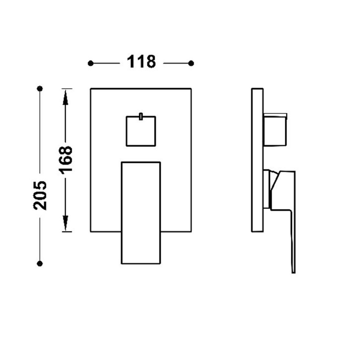 Maskownica do wpuszczanego korpusu 2-drożnego Rapid-box, TRES CUADRO - Stal