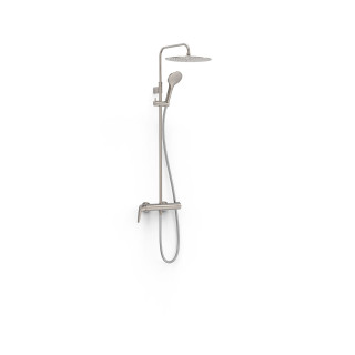 Zestaw baterii jednouchwytowej naściennej 2-drożnej prysznicowej, TRES FUJI - Stal