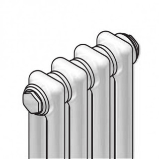 Grzejnik Zehnder Charleston model 2180, wysokość 180 cm x szerokość 46 cm (podłączenie 7610, standardowe boczne) - biały