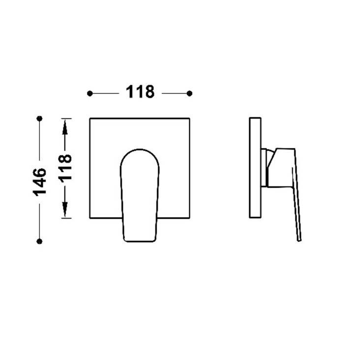 Maskownica do wpuszczanego korpusu 1-drożnego Rapid-box, TRES PROJECT-TRES - 24-K Matowe różowe złoto
