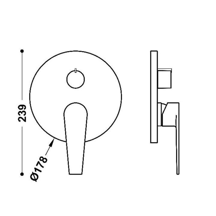 Maskownica do wpuszczanego korpusu 2-drożnego Rapid-box, TRES CLASS-TRES - Chrom 