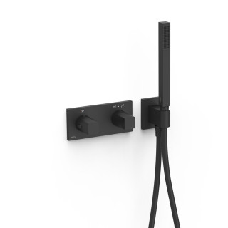 Bateria termostatyczna podtynkowa 2-drożna, TRES B-SYSTEM - Czerń Matowa