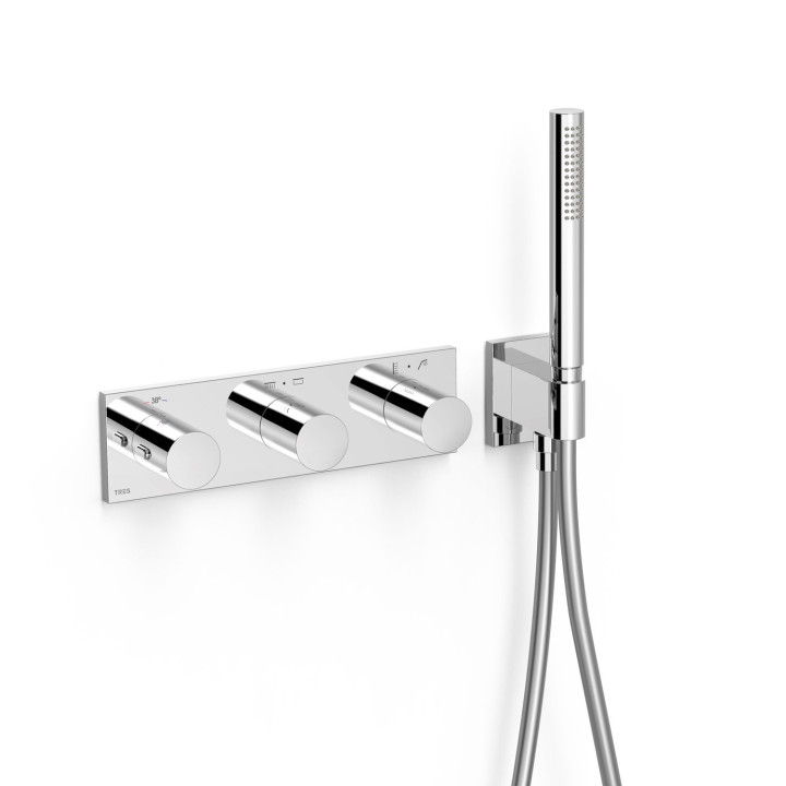 Bateria termostatyczna podtynkowa 4-drożna, TRES B-SYSTEM - Chrom 