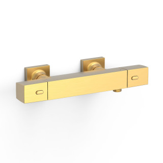 Bateria termostatyczna naścienna prysznicowa, TRES OVER-WALL - 24-K Złoto Matowe