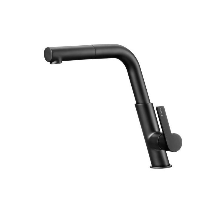 Bateria kuchenna Deante Lima z wylewką U i wyciąganą słuchawką - czarna