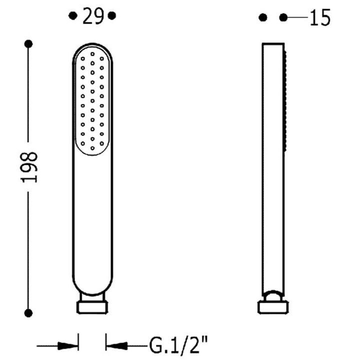 Słuchawka prysznicowa, TRES COMPL DUCHA - 24-K Złoto Matowe