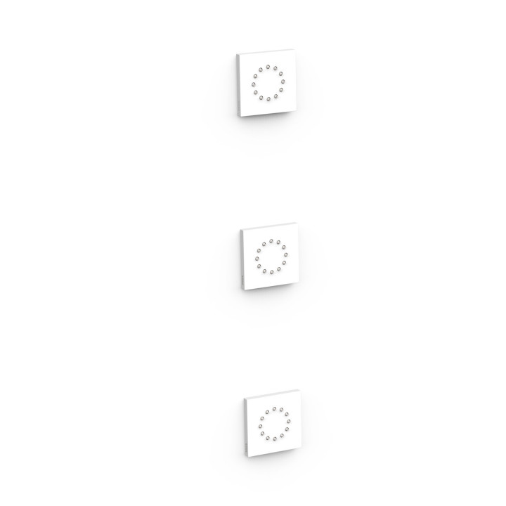 3 podtynkowe dysze z hydromasażem, TRES COMPL DUCHA - Biel Matowa