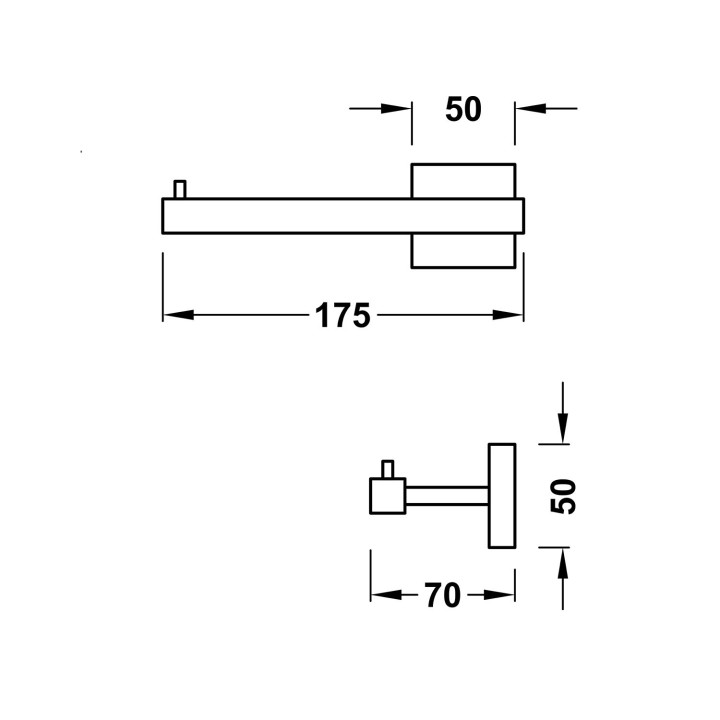 Uchwyt na papier toaletowy bez klapy, TRES ACCESORIOS BANYO -  24-K Różowe Złoto