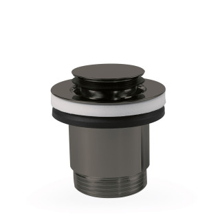 Zawór spustowy Click-Clack Simple-Rapid do umywalki z opcją zawsze otwartą, TRES COMPL GRIFERIA - Czerń Metalizowana