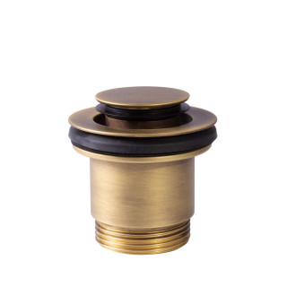 Zawór spustowy Click-Clack Simple-Rapid do umywalki z opcją zawsze otwartą, TRES COMPL GRIFERIA - Mosiądz Antyczny Matowy