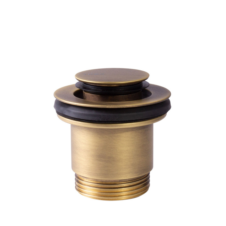 Zawór spustowy Click-Clack Simple-Rapid do umywalki z opcją zawsze otwartą, TRES COMPL GRIFERIA - Mosiądz Antyczny Matowy