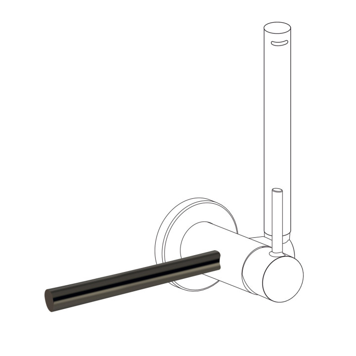 Akcesorium do wieszania ręcznika do baterii bidetowej z natryskiem do toalety, TRES STUDY EXCLUSIVE - Czerń Metalizowana  