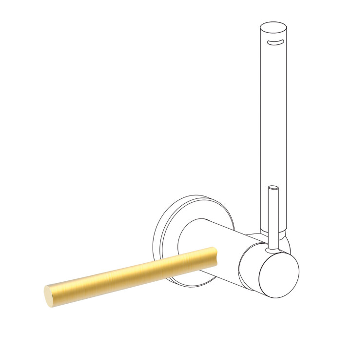Akcesorium do wieszania ręcznika do baterii bidetowej z natryskiem do toalety, TRES STUDY EXCLUSIVE - 24-K Złoto Matowe