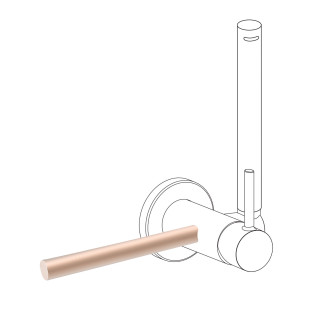 Akcesorium do wieszania ręcznika do baterii bidetowej z natryskiem do toalety, TRES STUDY EXCLUSIVE - 24-K Matowe różowe złoto