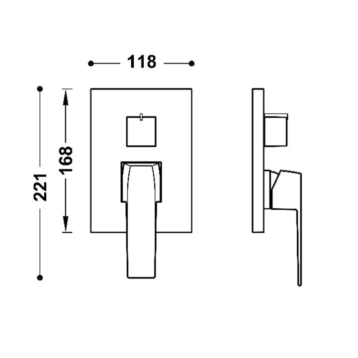Maskownica do wpuszczanego korpusu 2-drożnego Rapid-box, TRES SLIM EXCLUSIVE - 24-K Złoto