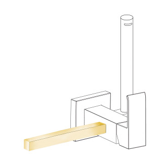 Akcesorium do wieszania ręcznika do baterii bidetowej z natryskiem do toalety, TRES CUADRO - 24-K Złoto  