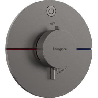 Bateria termostatyczna, podtynkowa do 1 odbiornika, Hansgrohe ShowerSelect Comfort S - Czarny Chrom Szczotkowany