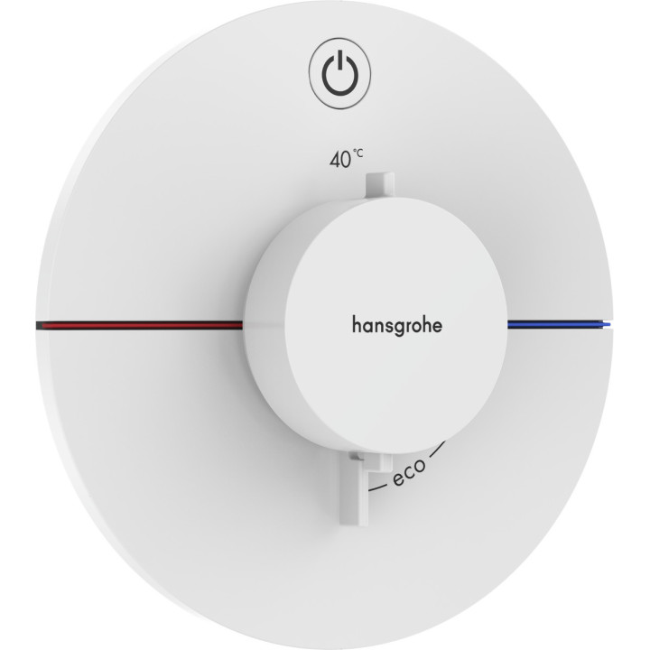 Bateria termostatyczna, podtynkowa do 1 odbiornika, Hansgrohe ShowerSelect Comfort S - Biały Matowy