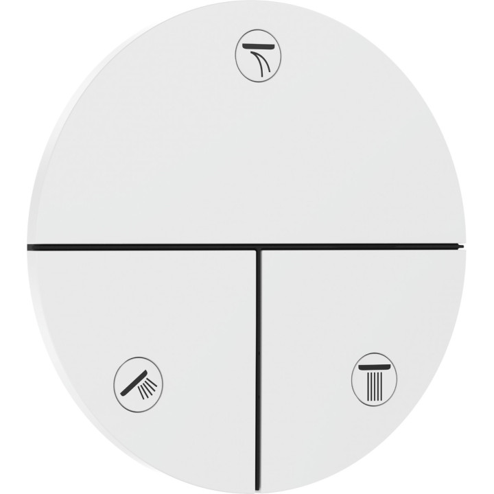 Zawór odcinający, podtynkowy do 3 odbiorników, Hansgrohe ShowerSelect Comfort S - Biały Matowy