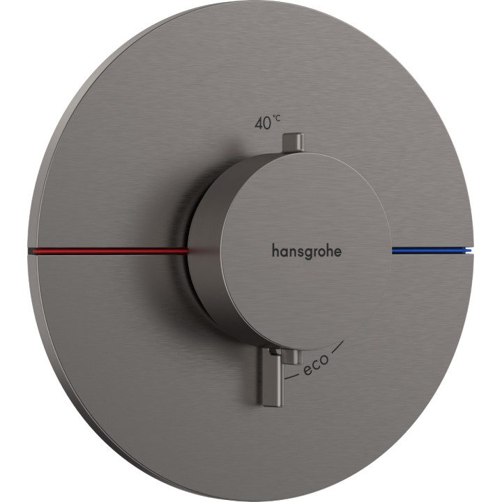 Bateria termostatyczna, podtynkowa, Hansgrohe ShowerSelect Comfort S - Czarny Chrom Szczotkowany