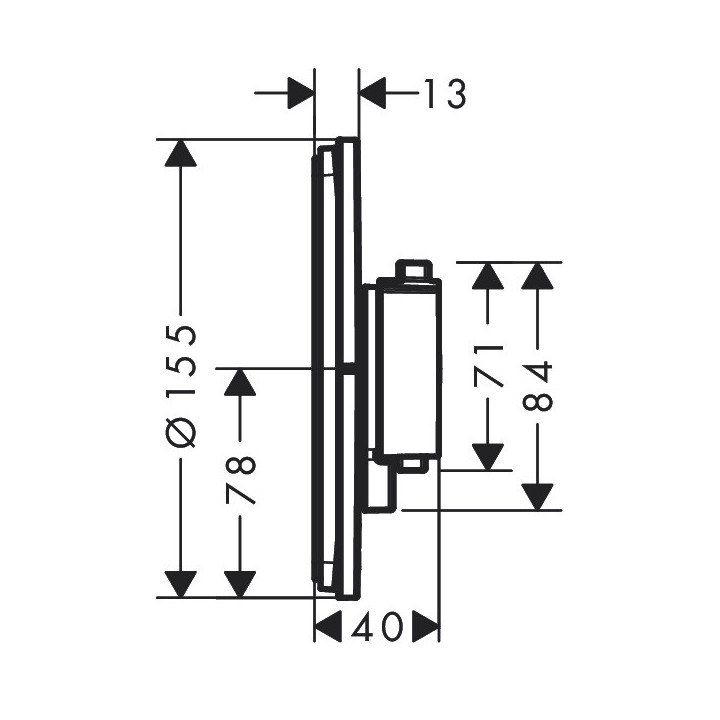 Bateria termostatyczna, podtynkowa, Hansgrohe ShowerSelect Comfort S - Biały Matowy