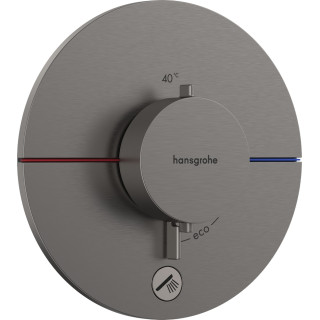 Bateria termostatyczna, podtynkowa do 1 odbiornika z dodatkowym wyjściem, Hansgrohe ShowerSelect Comfort S - Czarny Chrom Szczot