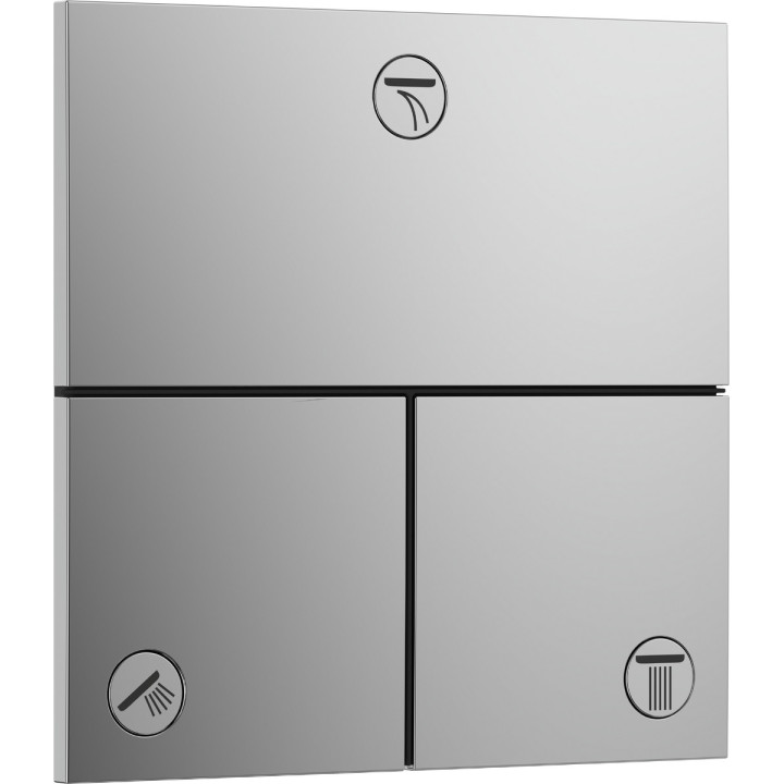 Zawór odcinający, podtynkowy do 3 odbiorników, Hansgrohe  ShowerSelect Comfort E - Chrom 