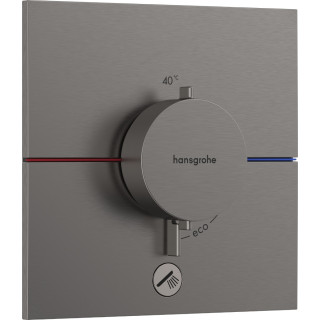 Bateria termostatyczna, podtynkowa do 1 odbiornika z dodatkowym wyjściem, Hansgrohe ShowerSelect Comfort E - Czarny Chrom Szczot