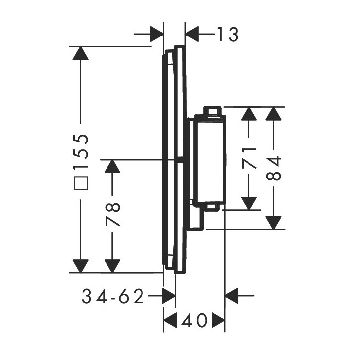 Bateria termostatyczna, podtynkowa do 2 odbiorników, Hansgrohe ShowerSelect Comfort Q - Biały Matowy