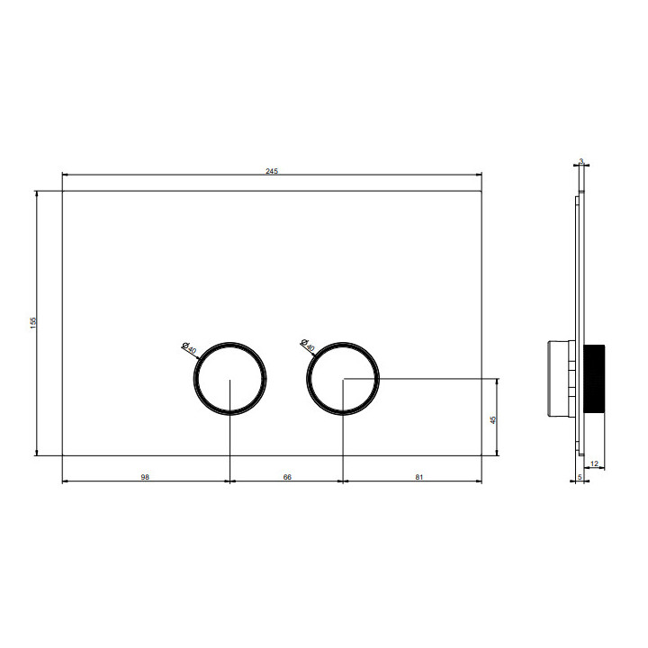 Przycisk spłukujący, Gessi Anello - Warm Bronze Brushed PVD