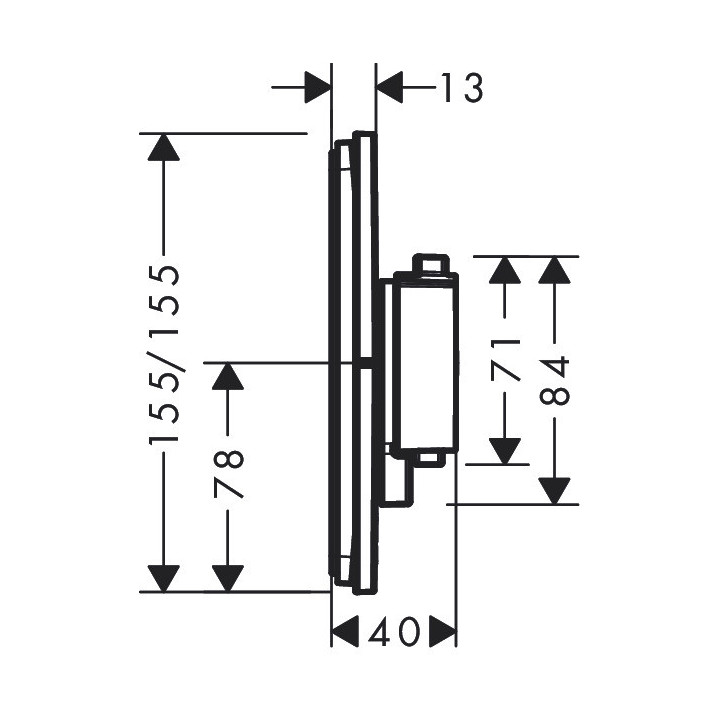Bateria termostatyczna, podtynkowa, Hansgrohe ShowerSelect Comfort Q -  Biały Matowy