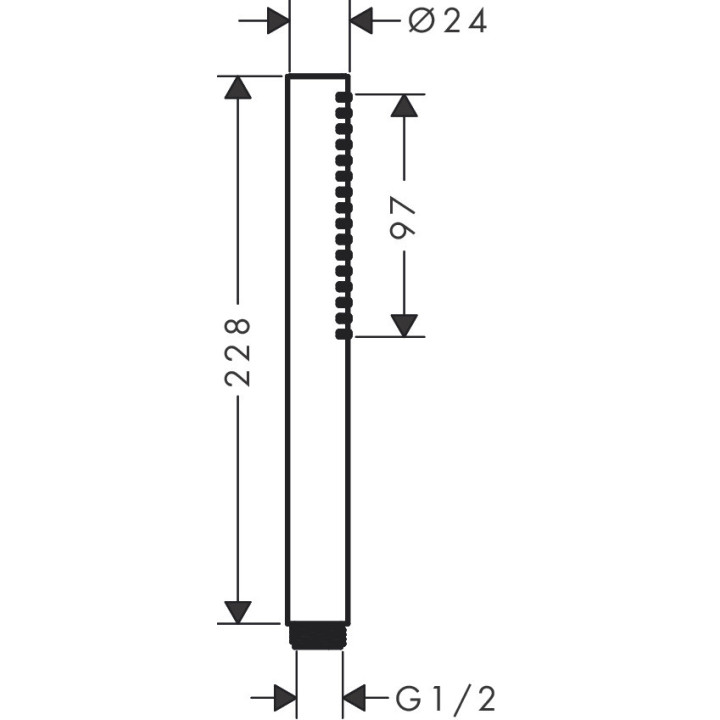 Główka prysznicowa 100 1jet EcoSmart+, Slim, Hansgrohe Pulsify S - Czarny Matowy
