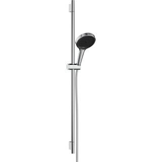 Zestaw prysznicowy 130 3jet z drążkiem S Puro 90 cm PushSlider i tekstylnym wężem prysznicowym Designflex 160 cm, Hansgrohe Rain